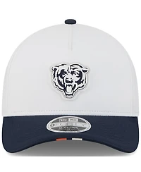 New Era Big Boys and Girls White/Navy Chicago Bears 2025 Nfl Training Camp A-Frame 9FORTY Adjustable Hat