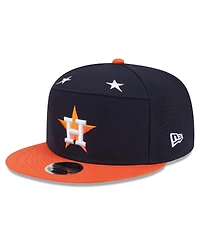 New Era Men's Navy/Orange Houston Astros 2025 Mlb All-Star Game Side Patch 9FIFTY Snapback Hat