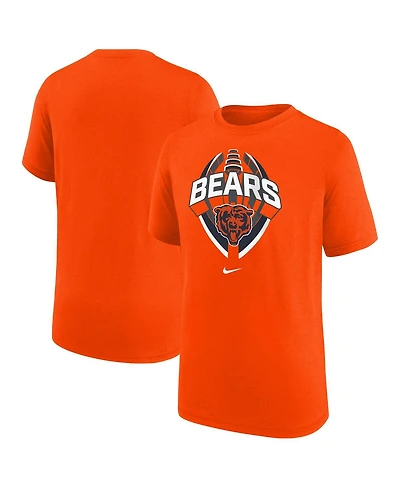 Nike Big Boys and Girls Orange Chicago Bears Icon Legend T-Shirt
