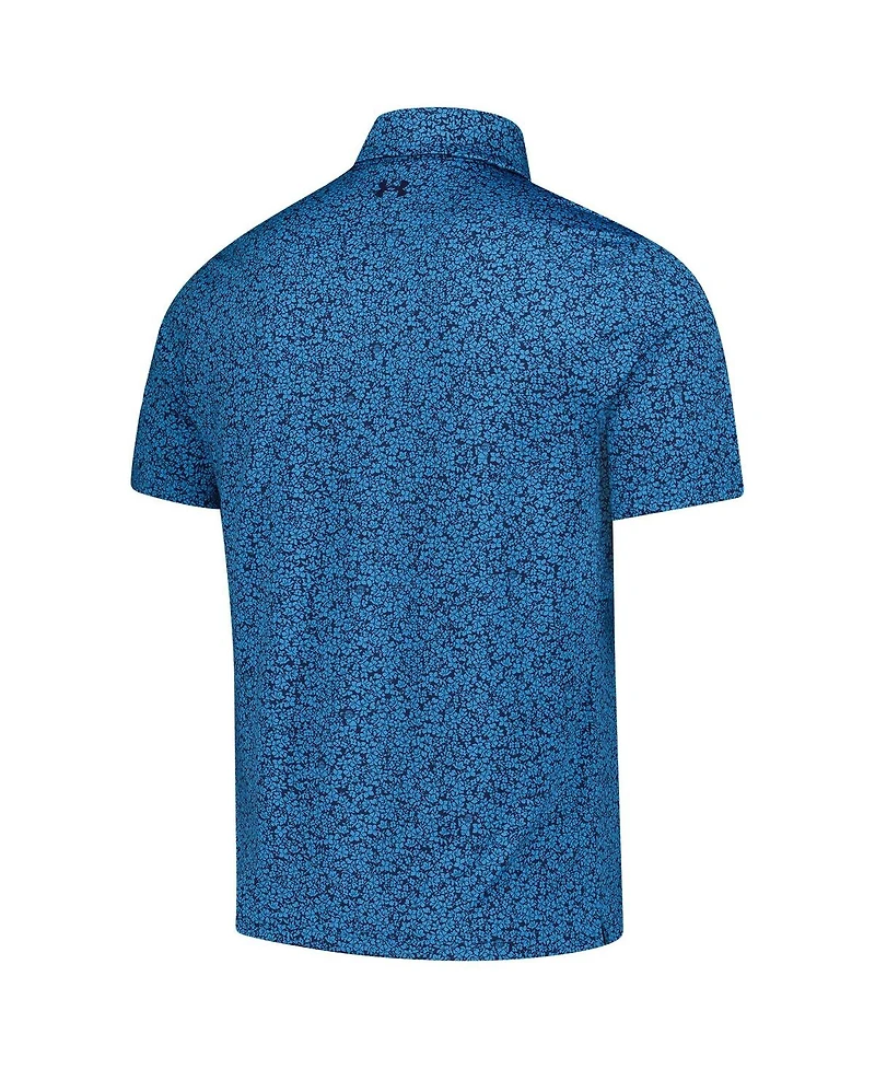 Under Armour Men's Blue The Players Drive Gnome Print Polo Shirt