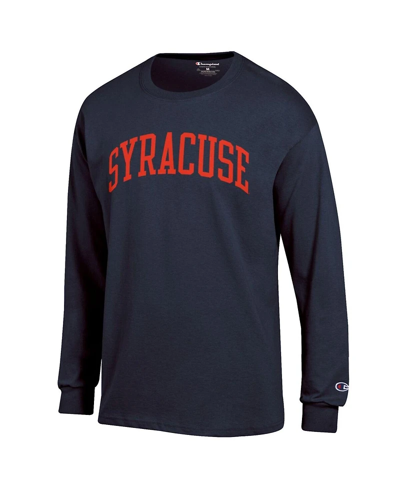 Champion Men's Navy Syracuse Orange Basic Arch Long Sleeve T-Shirt