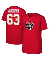Outerstuff Big Boys and Girls Brad Marchand Red Florida Panthers Player Name Number T-Shirt