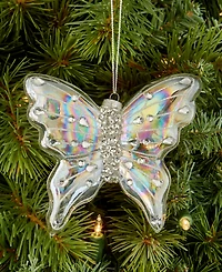Holiday Lane Enchanted Forest Glass Butterfly Embellished Ornament, Macy's Exclusive