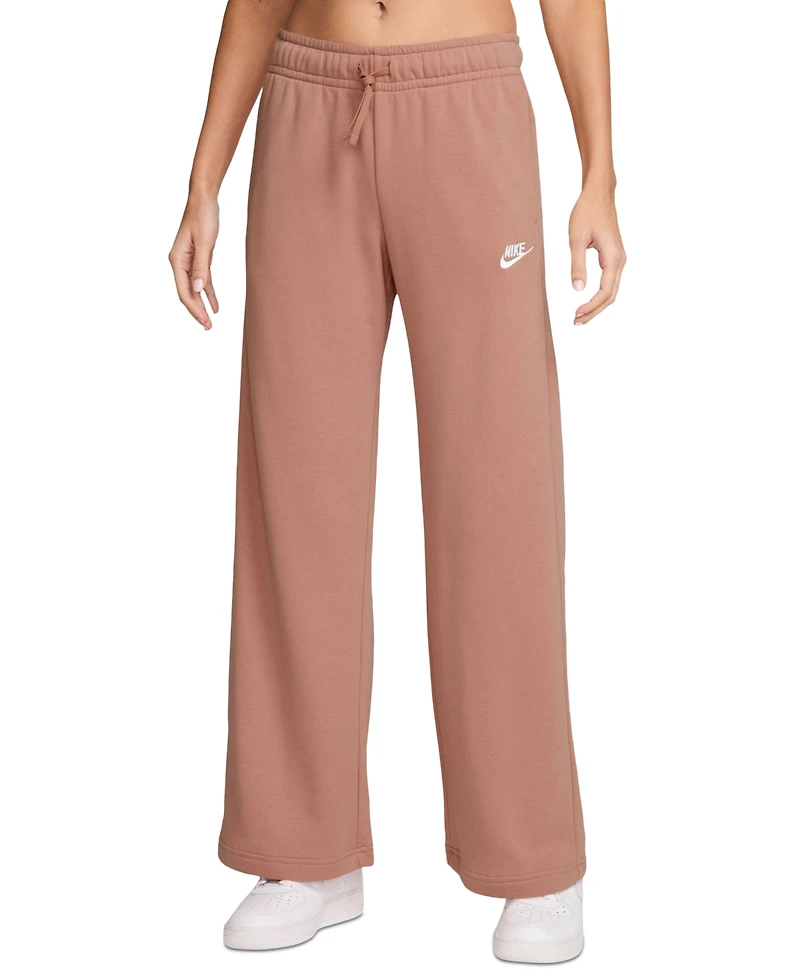 Nike Women's Sportswear Club Fleece Mid-Rise Wide-Leg Sweatpants