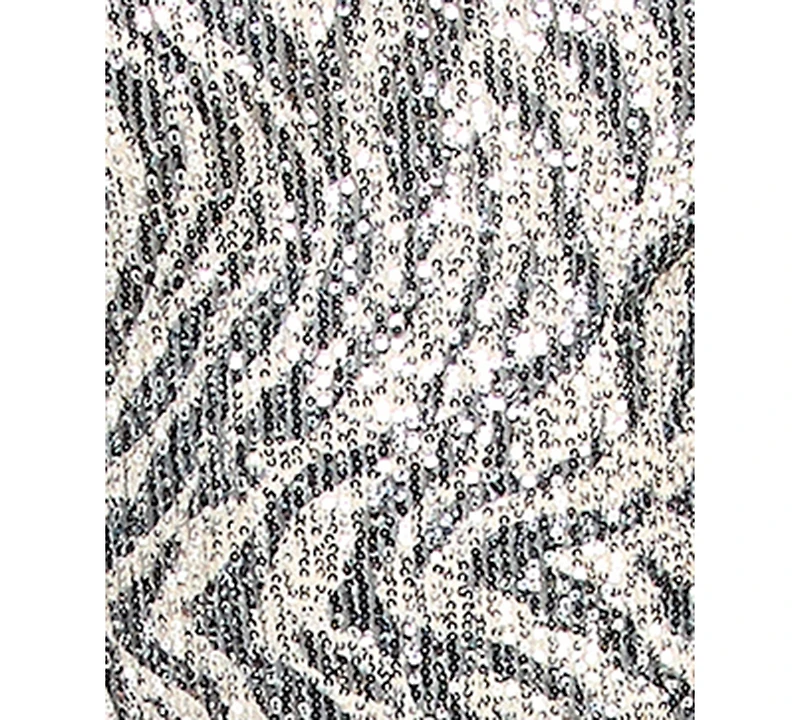 Emerald Sundae Juniors' Zebra Sequined Bodycon Dress