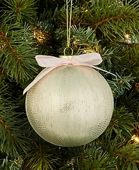 Holiday Lane Gilded Glamour Gilded Glamour Bow-Trim Satin Ball Ornament, Macy's Exclusive