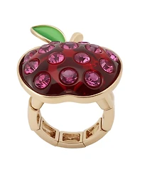 Betsey Johnson Faux Stone Straight Apple Cocktail Stretch Ring