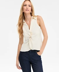 I.n.c. International Concepts Women's Twist-Front Top, Macy's Exclusive