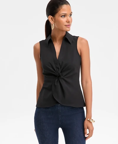 I.n.c. International Concepts Women's Twist-Front Top, Macy's Exclusive