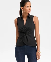 I.n.c. International Concepts Women's Twist-Front Top, Macy's Exclusive