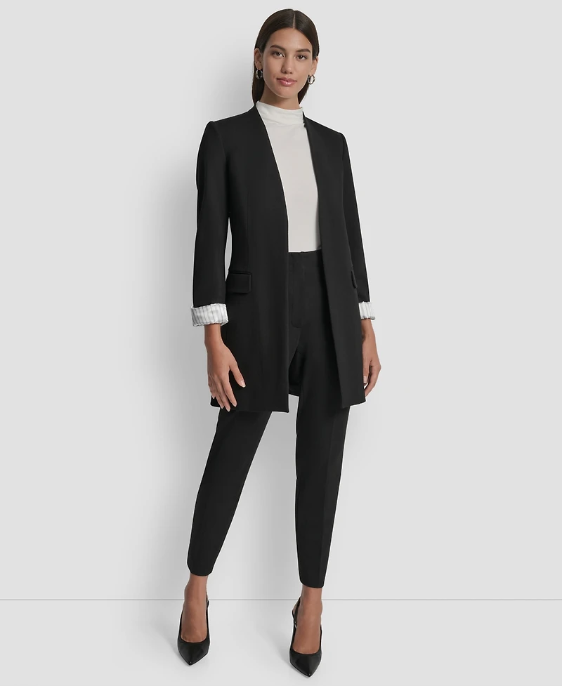 Dkny Women's Collarless Open-Front Topper Jacket