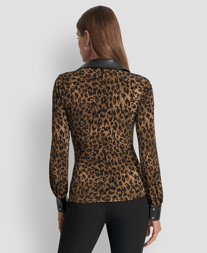 Dkny Women's Knot-Front Long-Sleeve Blouse