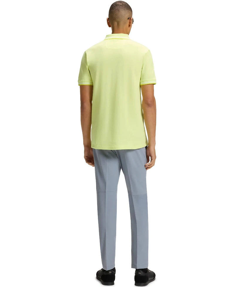 Boss by Hugo Men's Branding Stretch-Cotton Slim-Fit Polo Shirt