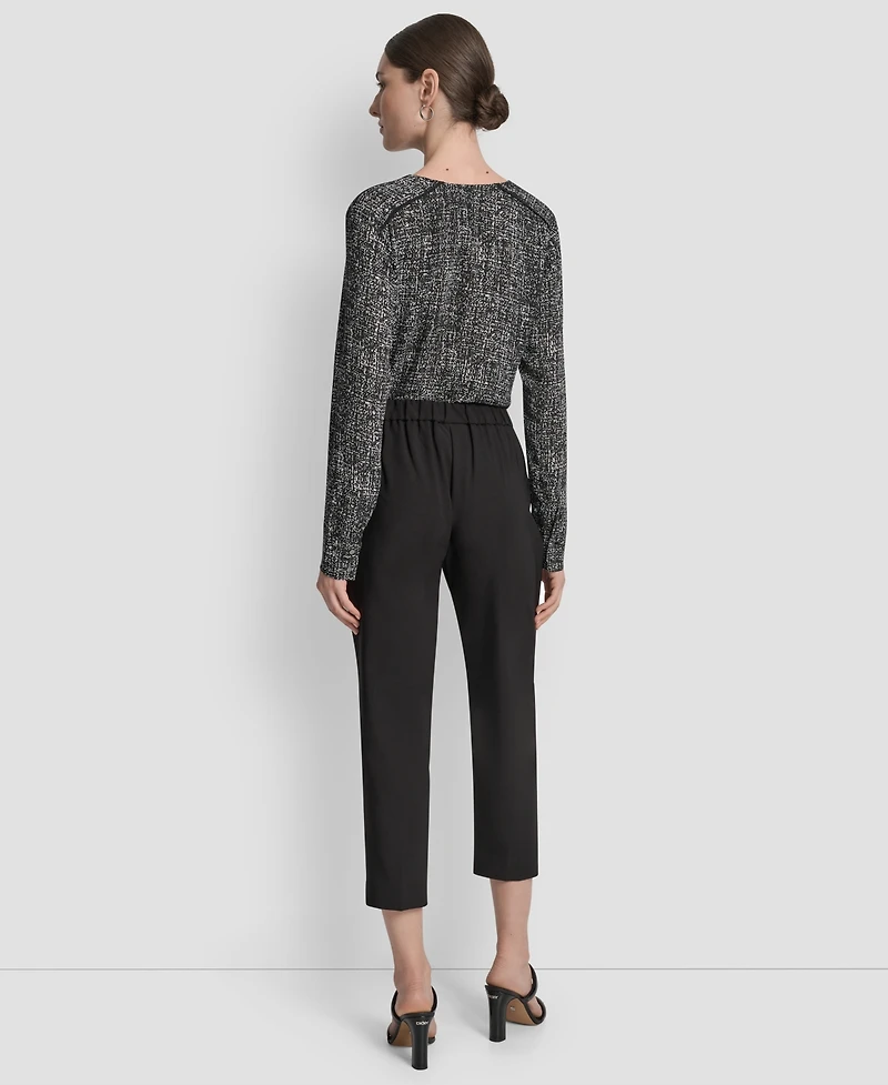 Dkny Women's Mid-Rise Pull-On Cropped Pants, Regular & Petite