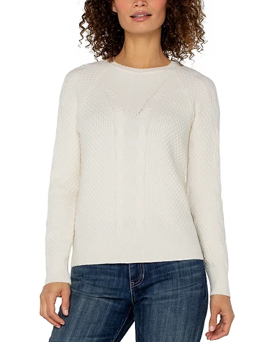 Liverpool Los Angeles Women's Crewneck Long-Sleeve Raglan Sweater