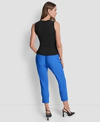 Dkny Women's Sleeveless Mesh-Trim Knit Sweater