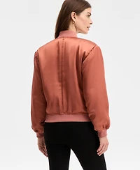 I.n.c. International Concepts Women's Satin Bomber Jacket, Macy's Exclusive