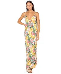Roxy Juniors' Floral-Print Lost Paradise Tie-Beck Maxi Dress