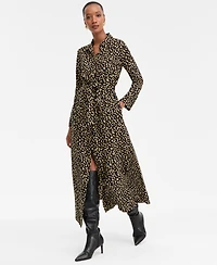 I.n.c. International Concepts Women's Collared Long-Sleeve Maxi Dress, Macy's Exclusive