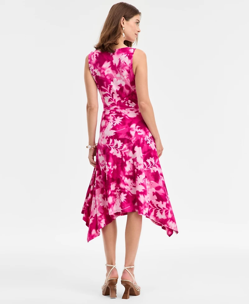 I.n.c. International Concepts Women's Scoop-Neck Asymmetric-Hem Dress, Macy's Exclusive