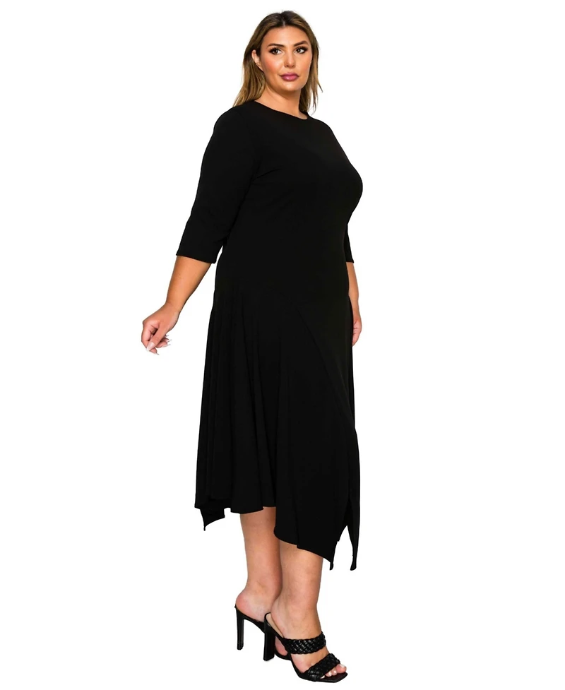L I V D Plus Vida Split Hem Dress