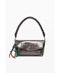 Desigual Women's Medium metallic flap bag with 3D logo