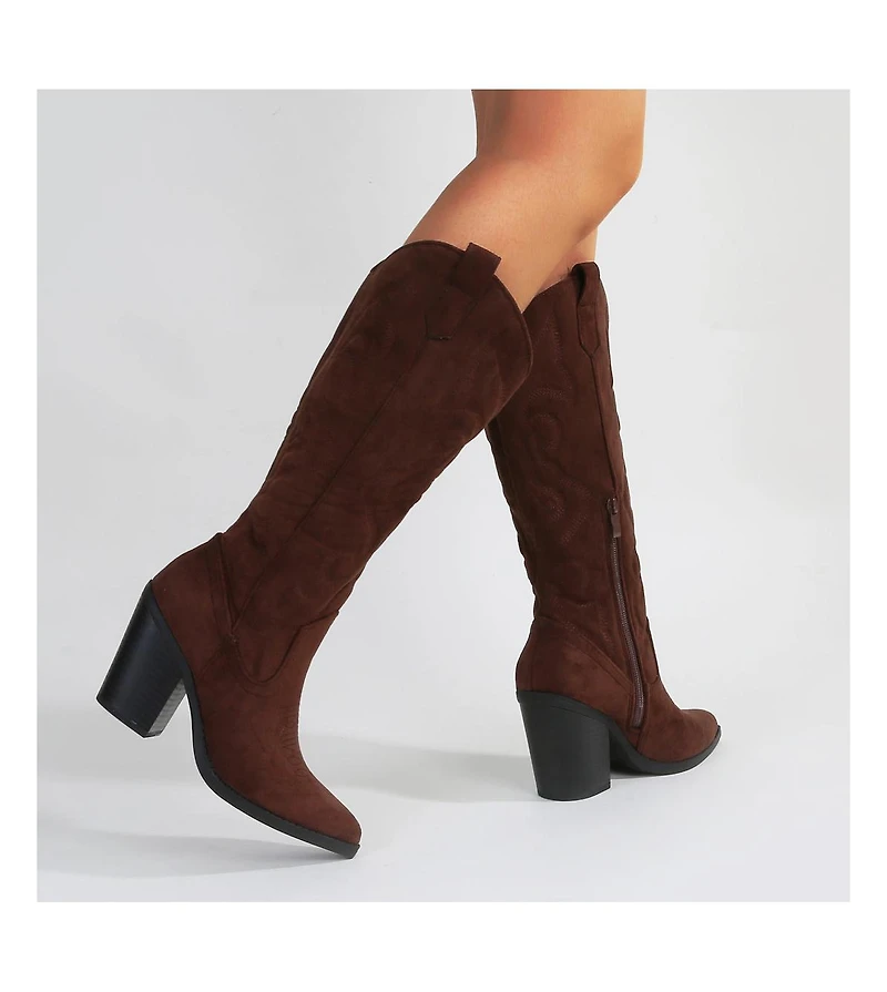 Berness Arizona Faux Suede Western Boot