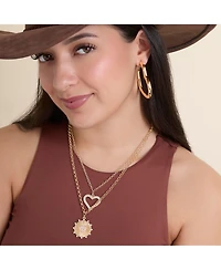 Jessica Simpson 2-Piece Heart Layered Necklace Set