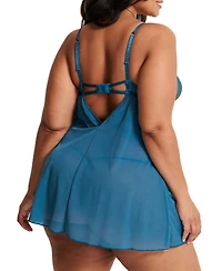 Adore Me Babette Women's Plus-Size Babydoll & G-String Set Lingerie