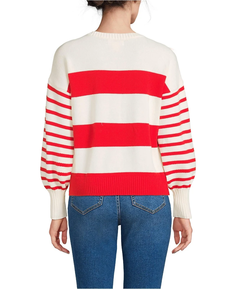 Lands' End Women's Drifter Jersey Crewneck Sweater