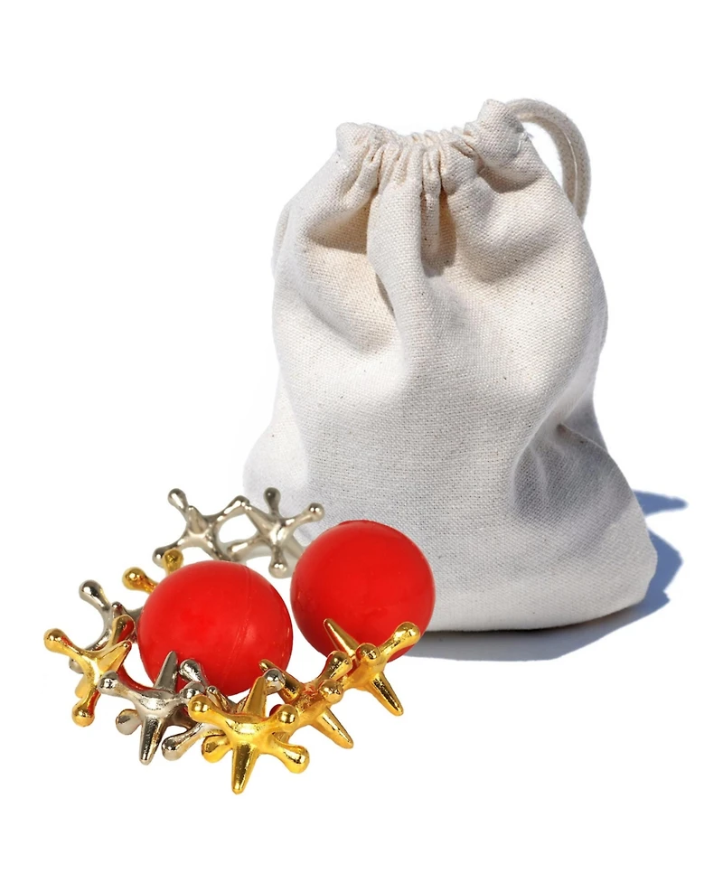 We Games Metal Jacks in a Cotton Canvas Bag