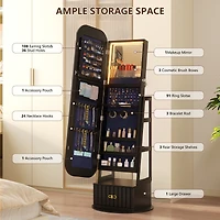 Vlsrka Full-length mirror with wooden frame for floor standing or wall mounting