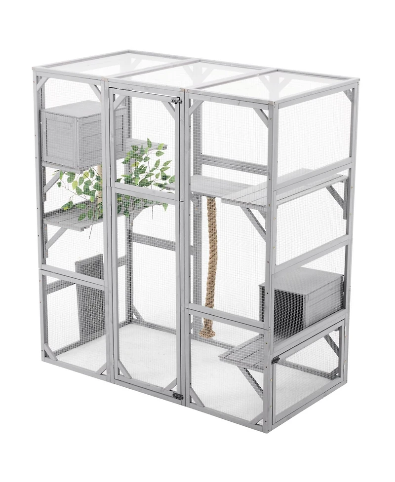 Streamdale Furniture Outdoor Cat House Catio with Condos