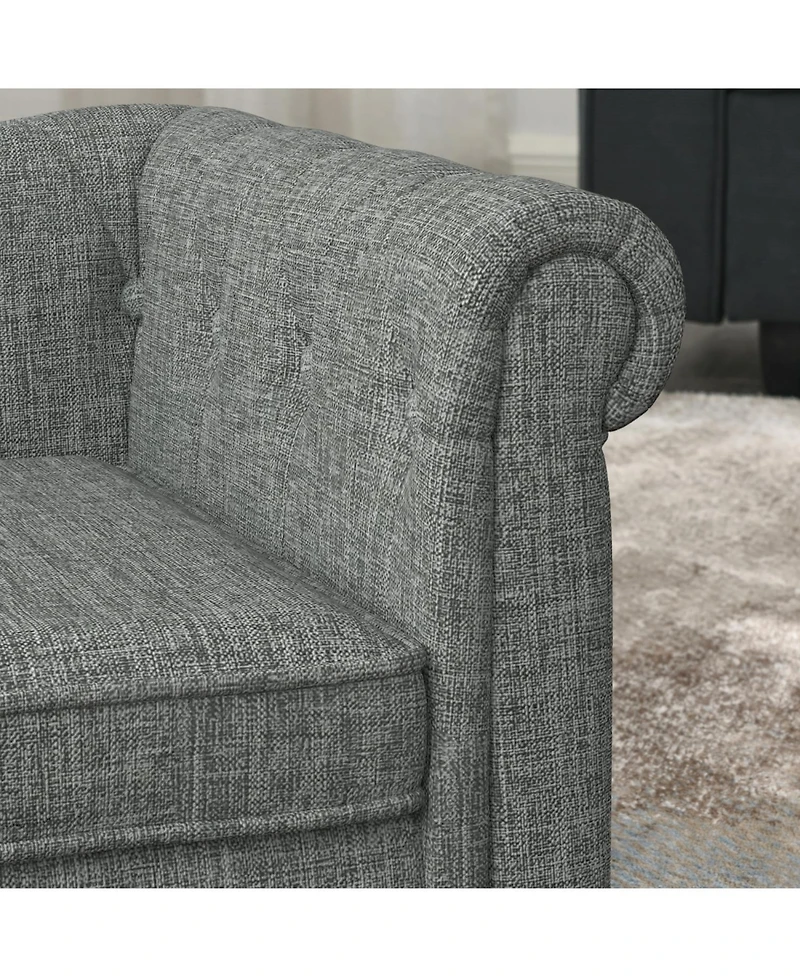 Streamdale Furniture Elegant Linen Dog Sofa Bed - Light Grey