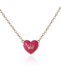Juicy Couture 15? + 2? Crown Logo Heart Pendant Necklace ? Adjustable