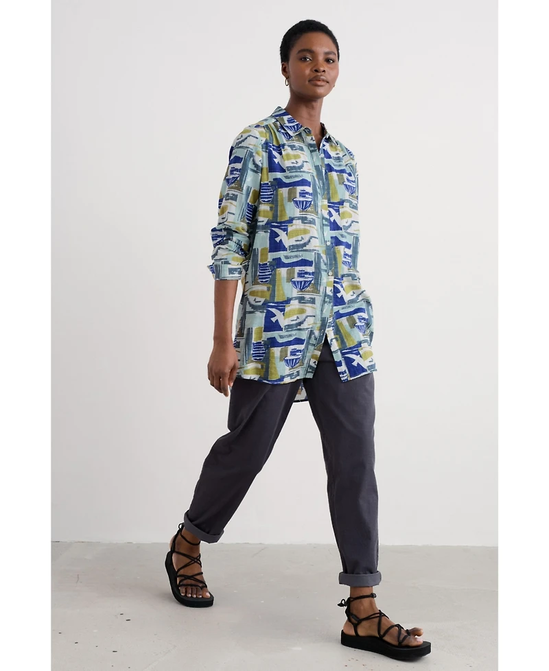 Seasalt Cornwall Women's Wren Button Up Flutter Shirt