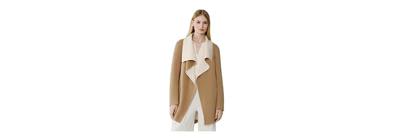 Soia & Kyo Women's Bridgette-u Double Face Wool Wrap Coat