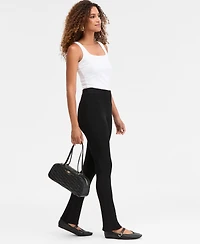 I.n.c. International Concepts Women's High-Rise Rib-Knit Sweater Pants, Macy's Exclusive