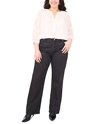 Vince Camuto Plus Raglan-Sleeve V-Neck Blouse