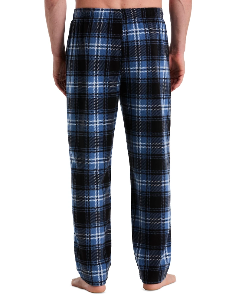 Perry Ellis Portfolio Men's Buffalo Plaid Fleece Pajama Pants