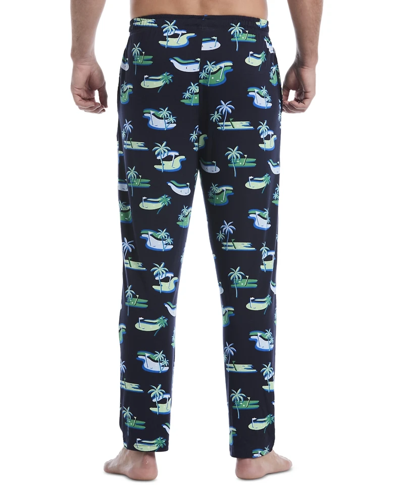 Perry Ellis Portfolio Men's Soft Touch Beach Course Golf Pajama Set