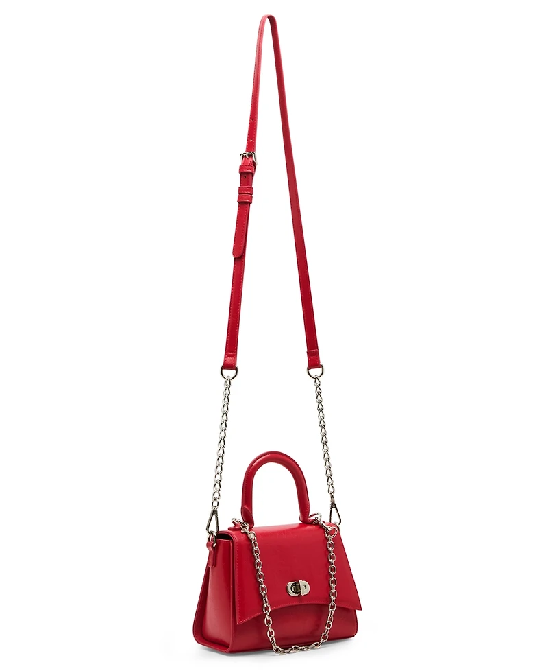 Madden Girl Trissac Crinkle Turn Lock Satchel Bag