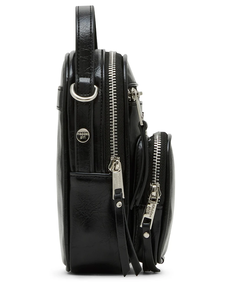Madden Girl Blakec Crinkle Zipper Crossbody Bag