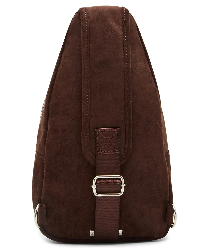 Madden Girl Brooke Suede Zipper Belt Bag