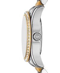 Michael Kors Women's Lexington Lux Multifunction Two-Tone Stainless Steel Watch, 34mm