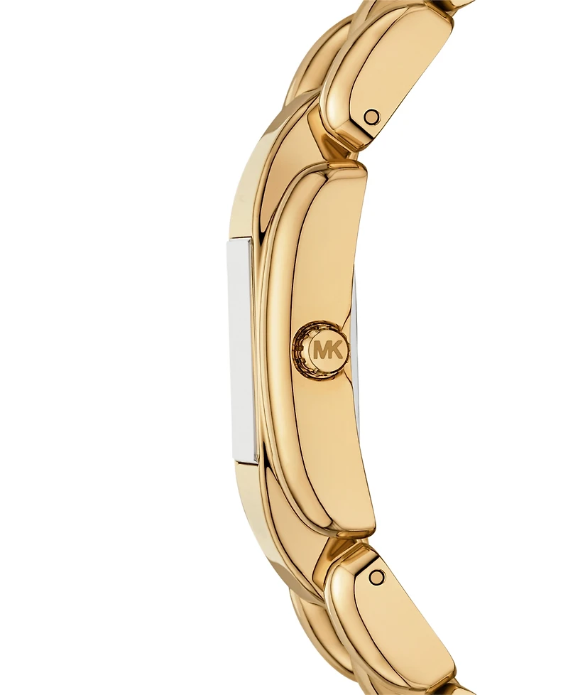 Michael Kors Women's Hally Two-Hand Gold-Tone Stainless Steel Watch, 21mm