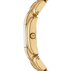 Michael Kors Women's Hally Two-Hand Gold-Tone Stainless Steel Watch, 21mm