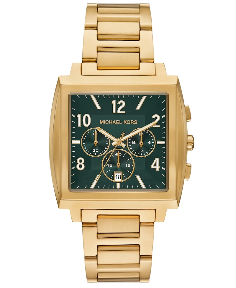 Michael Kors Men's Rhys Chronograph Gold-Tone Stainless Steel Watch, 41mm