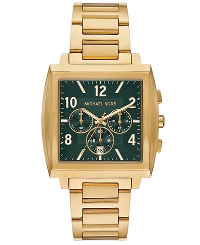 Michael Kors Men's Rhys Chronograph Gold-Tone Stainless Steel Watch, 41mm