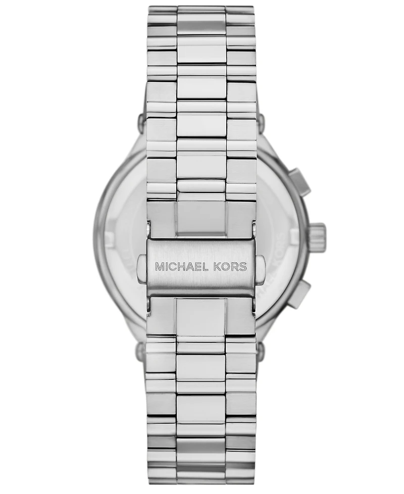 Michael Kors Men's Billie Chronograph Silver-Tone Stainless Steel Watch, 44mm